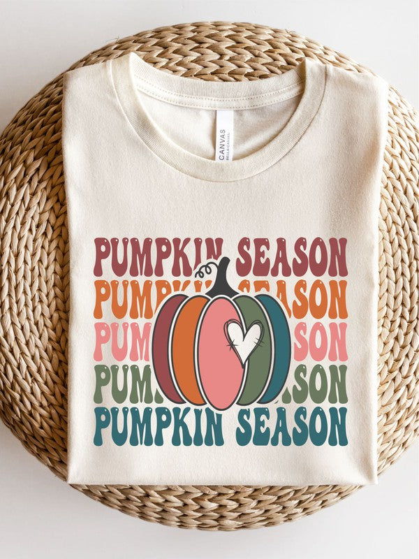 Pumpkin Season Stacked Crewneck Tee
