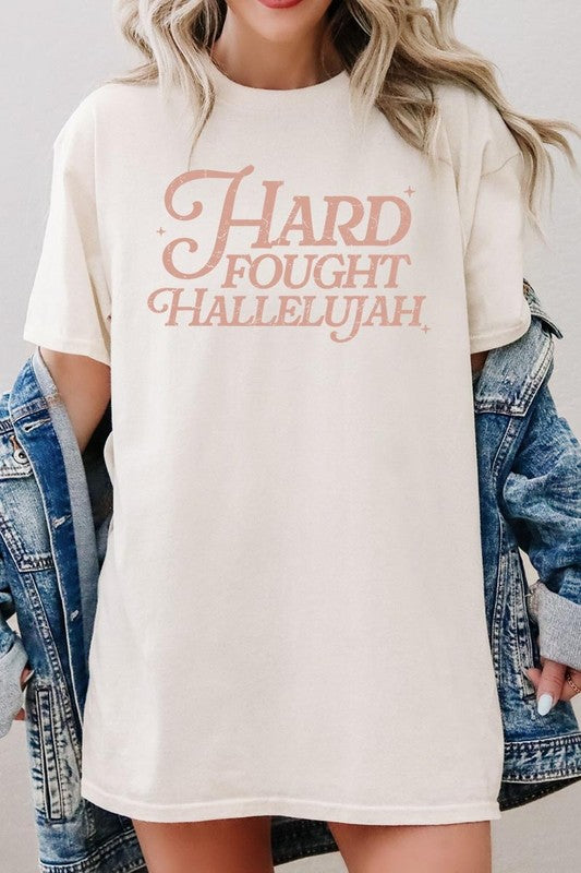 Hard Fought Hallelujah Graphic Heavy Cotton Tee